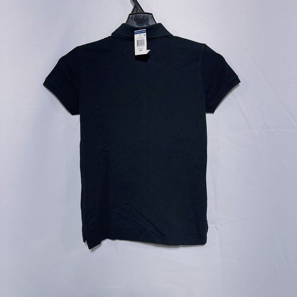 Polo Ralph Lauren Women’s Slim Fit M Stretchy Mesh Polo Shirt Black Red Pony NWT - Picture 2 of 5
